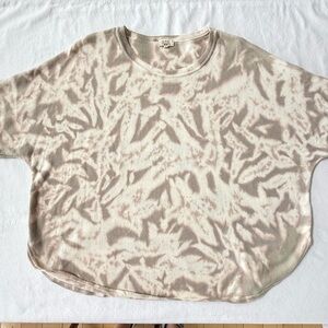 G9C Women’s cream, gray, pink Tie-Dye pattern Short Sleeve Top